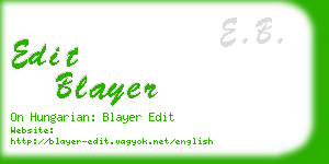 edit blayer business card